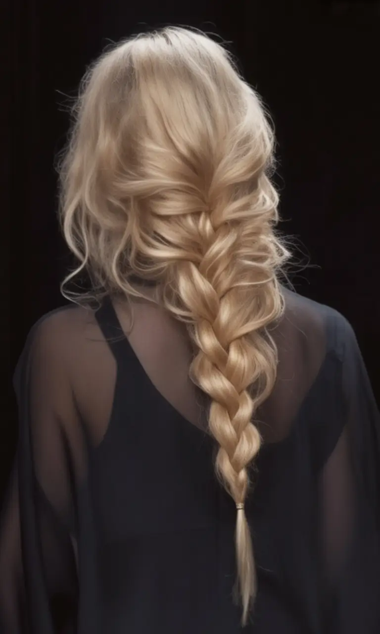 summer hairstyles for long hair 2025 Platinum Braid With Major Drama