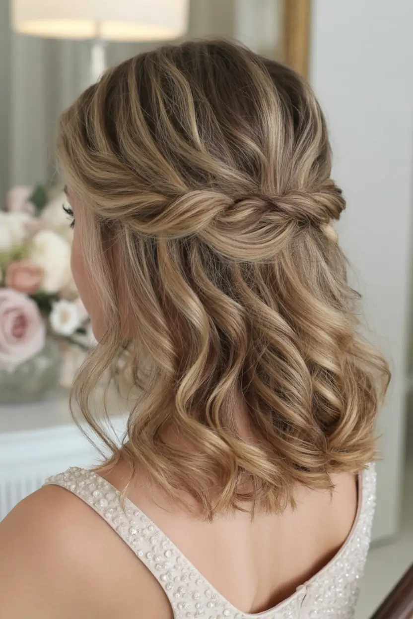 summer hairstyles for medium hair 2025 Romantic Twist Crown