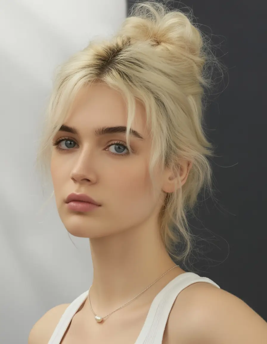 summer hairstyles for medium hair 2025+Wispy Messy Bun for Midsummer Ease