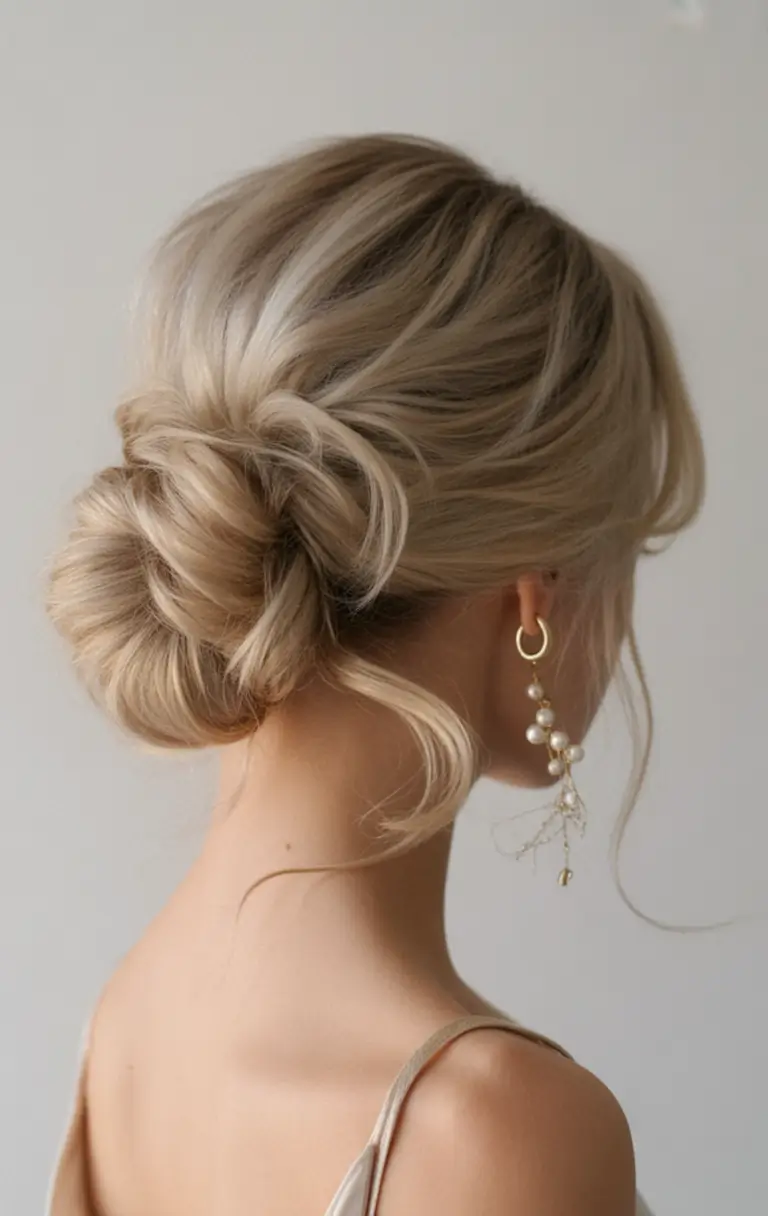 summer hairstyles for medium hair 2025 Elegant Twisted Low Bun