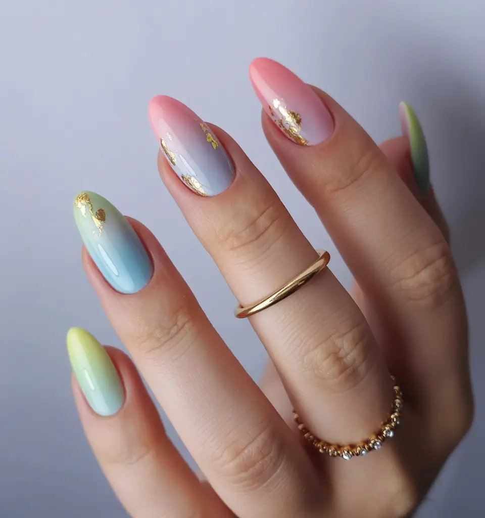 Top May Nail Colors to Try in 2025 Golden Hour Ombre