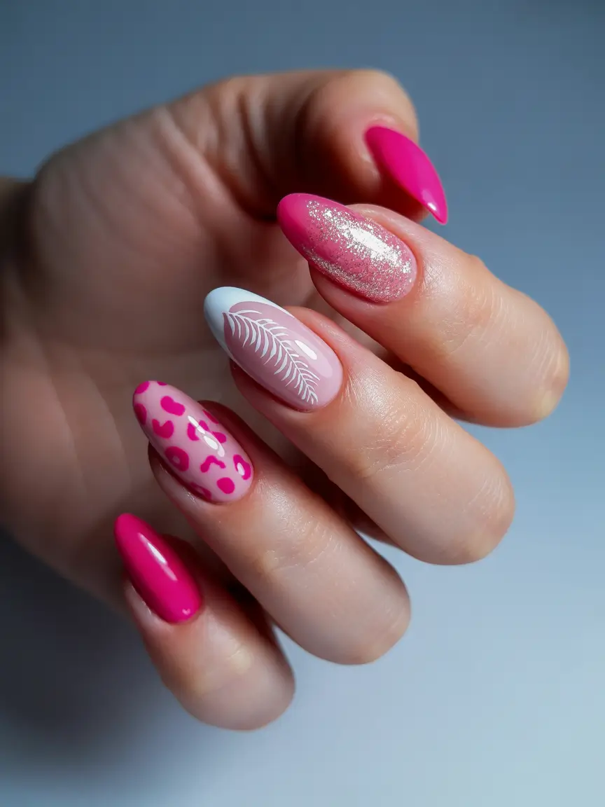 Top May Nail Colors to Try in 2025 - Pink Paradise Playful Patterns