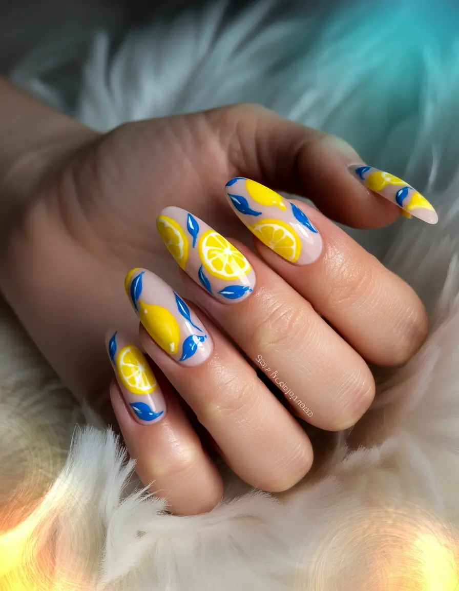 Top May Nail Colors to Try in 2025 - Lemon Zest Citrus Explosion