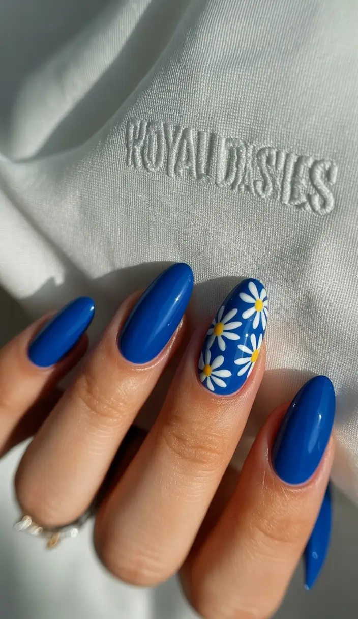 Top Summer 2025 Nail Colors to Try - Daisy Pop Blue
