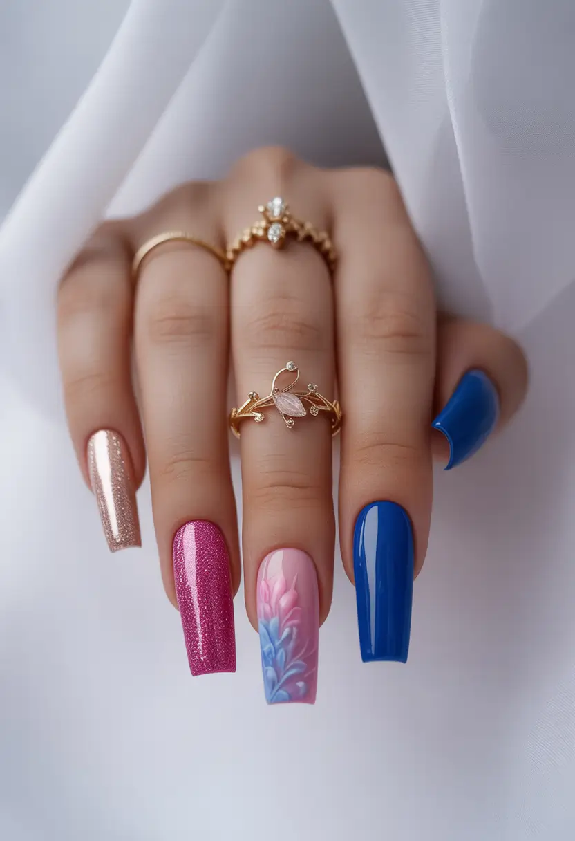 Top Summer 2025 Nail Colors to Try - Color Block Party on My Fingertips