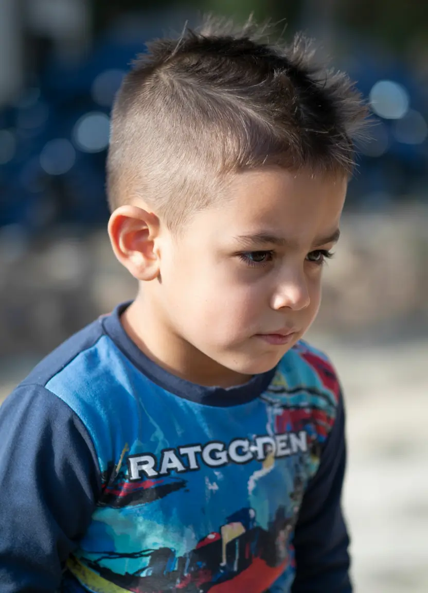 Trendy Boys Haircuts for Summer 2025 - Fresh Styles Mini Faux Hawk with Skin Fade