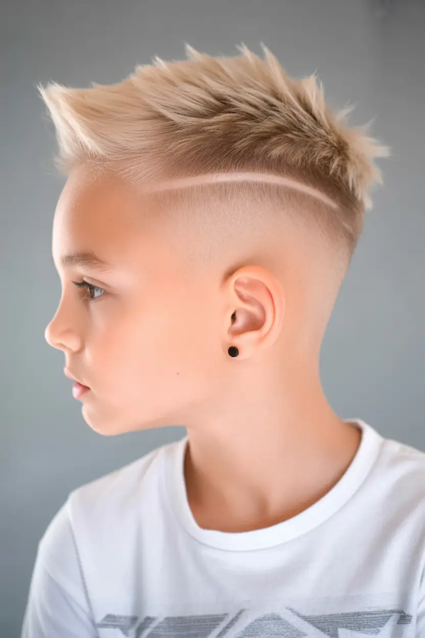 Trendy Boys Haircuts for Summer 2025 - Fresh Styles Platinum Spike with Clean Design