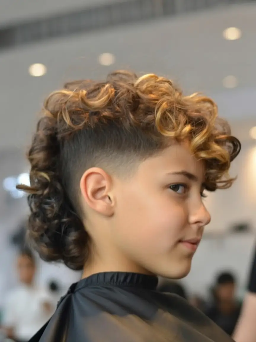 Trendy Boys Haircuts for Summer 2025 - Fresh Styles Coppery Curly Mullet Revival