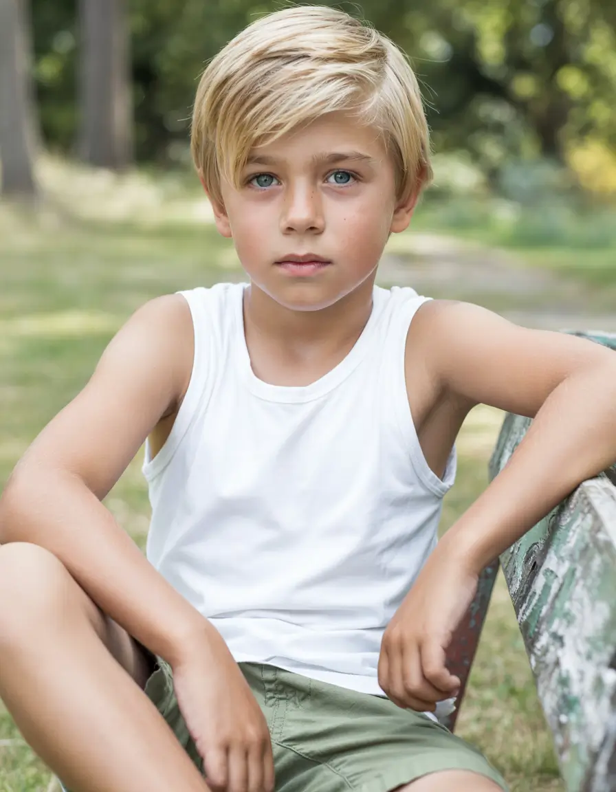 Trendy Boys Haircuts for Summer 2025 - Fresh Styles Golden Side Sweep with Summer Glow