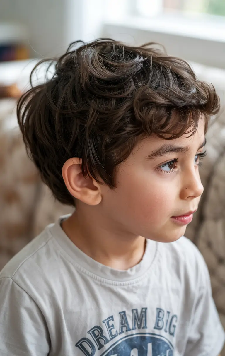 Trendy Boys Haircuts for Summer 2025 - Fresh Styles Messy Curly Mop with Volume