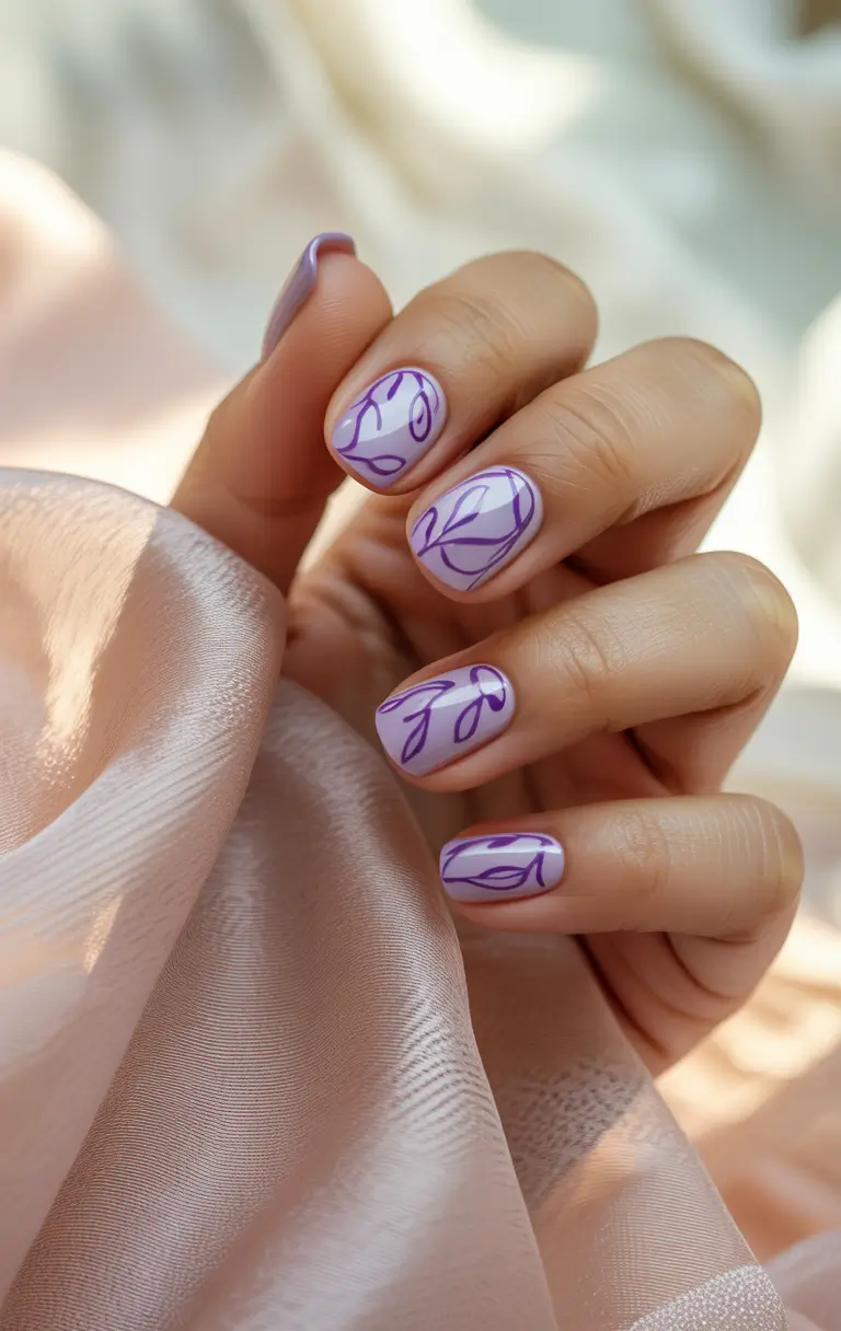 Trendy Nail Ideas to Wear This June 2025 Lavender Botanical Art