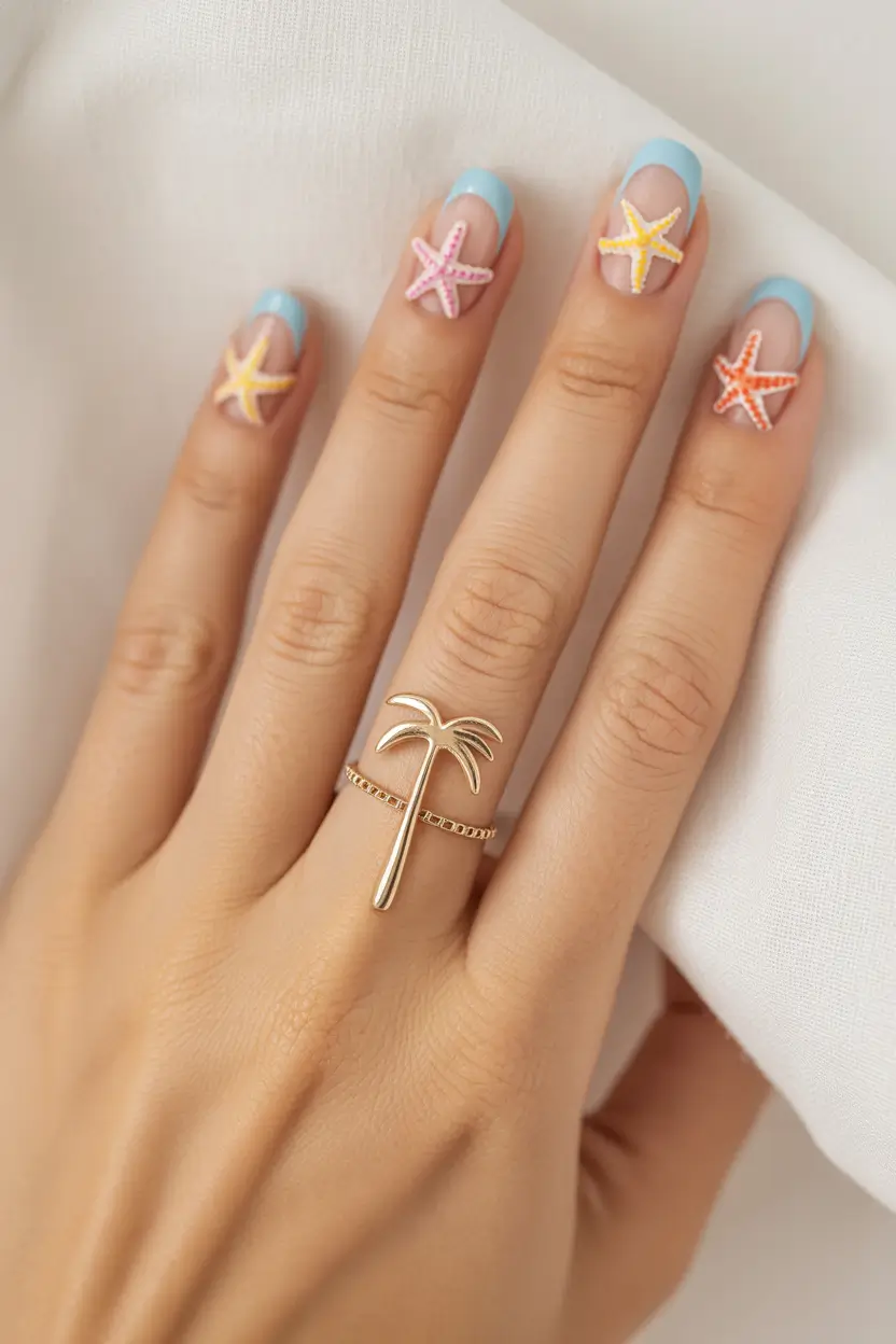 Tropical Vacation Nails for Summer 2025 Seaside Whimsy in 3D