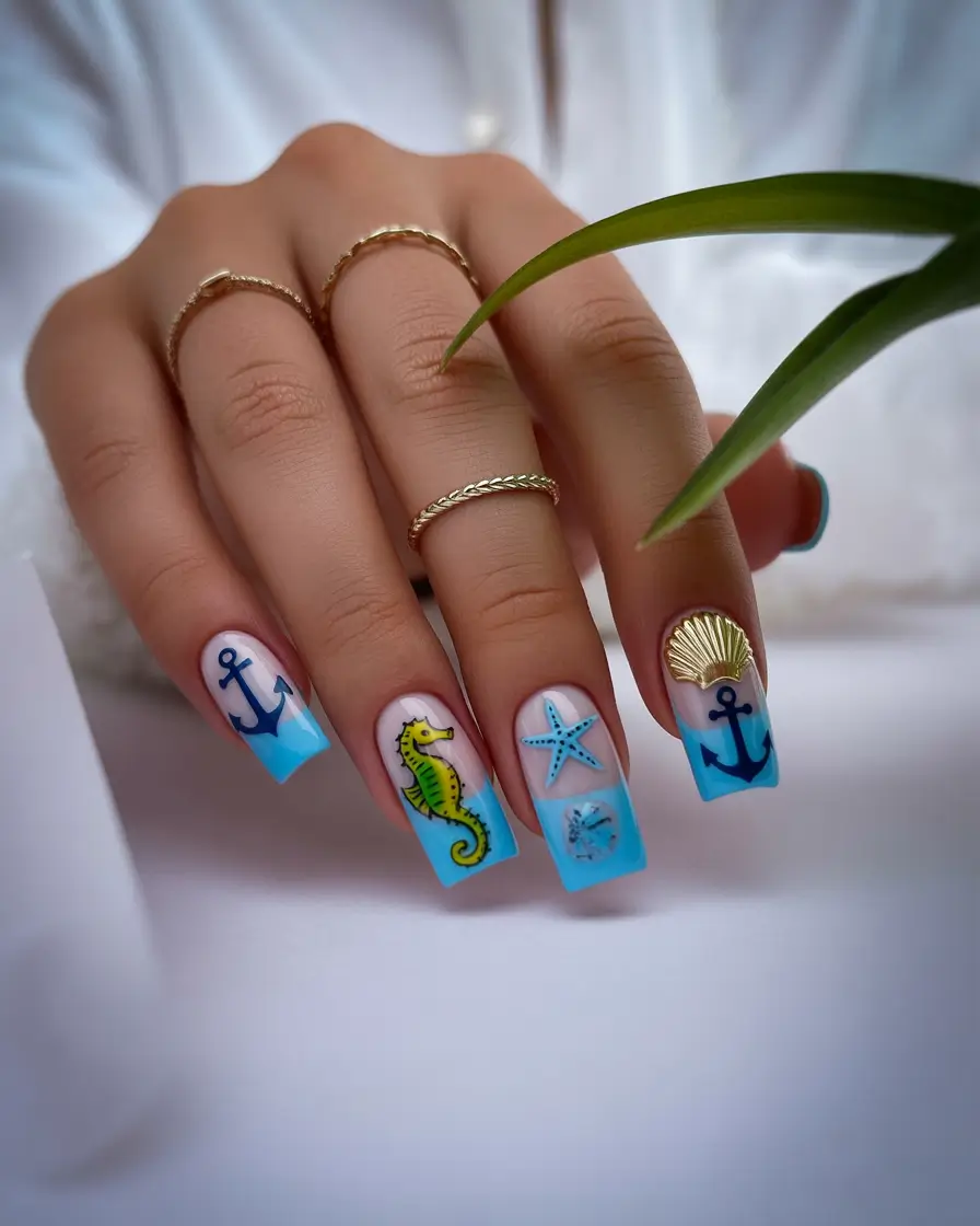 Vacation-Ready Nails for Summer 2025 Nautical Adventure Meets Nail Art Whimsy