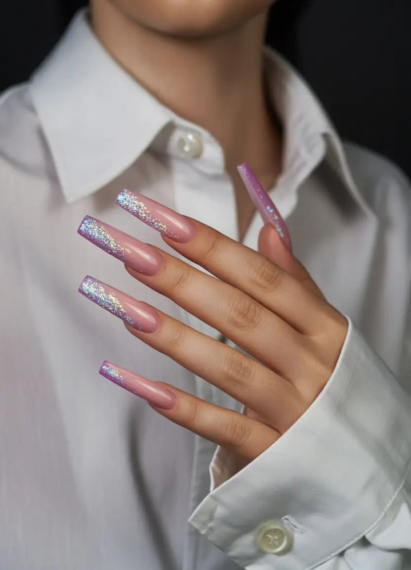 Vacation-Ready Nails for Summer 2025 Sparkling Lilac Glam for Poolside Nights