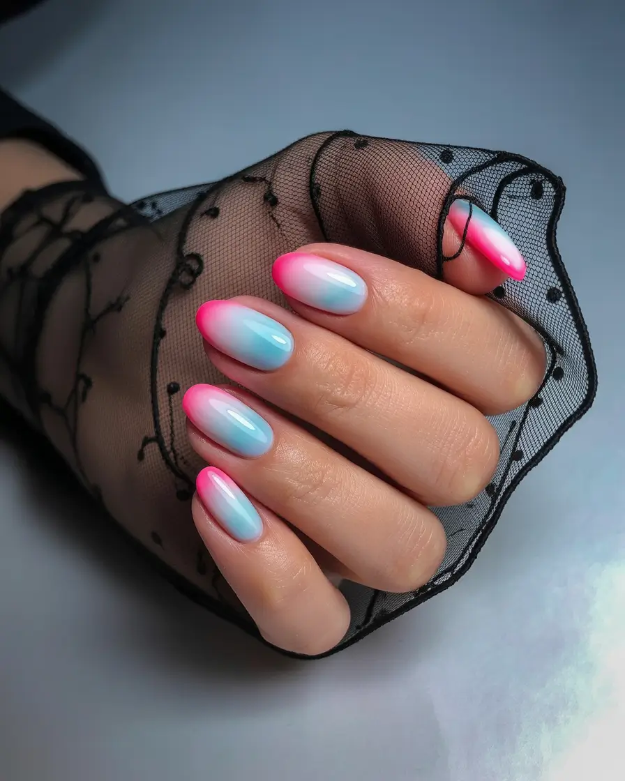 Vacation-Ready Nails for Summer 2025 Cotton Candy Glow with a Modern Twist