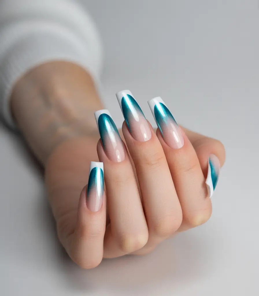 Vacation-Ready Nails for Summer 2025 Ocean Tips with a Teal Twist