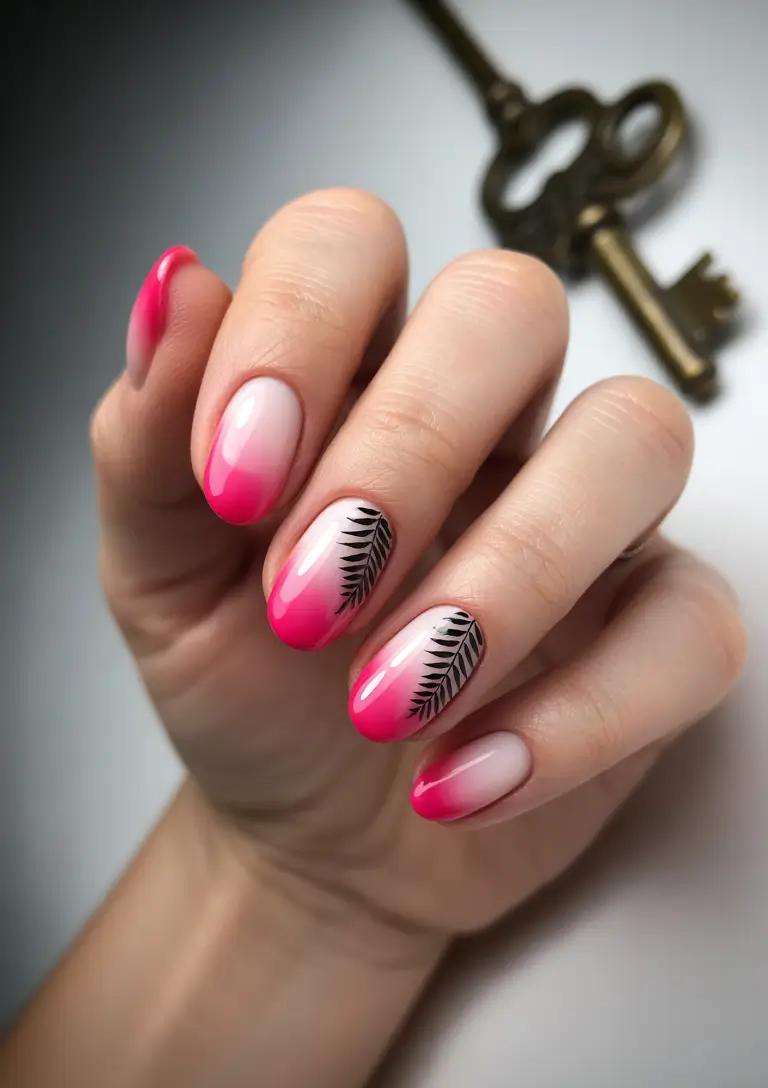 Vacation-Ready Nails for Summer 2025 Hot Pink Palms & Gradient Heat