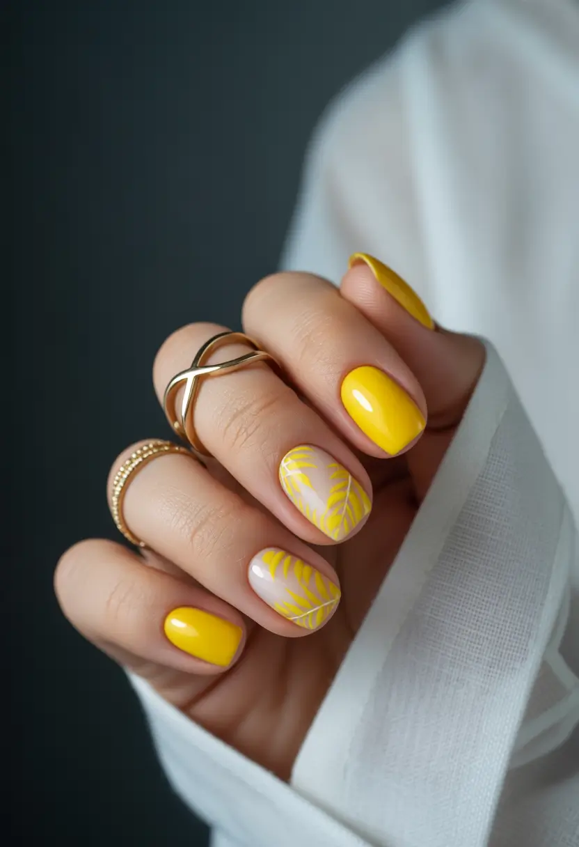 Vacation-Ready Nails for Summer 2025 Yellow Palm Whisper