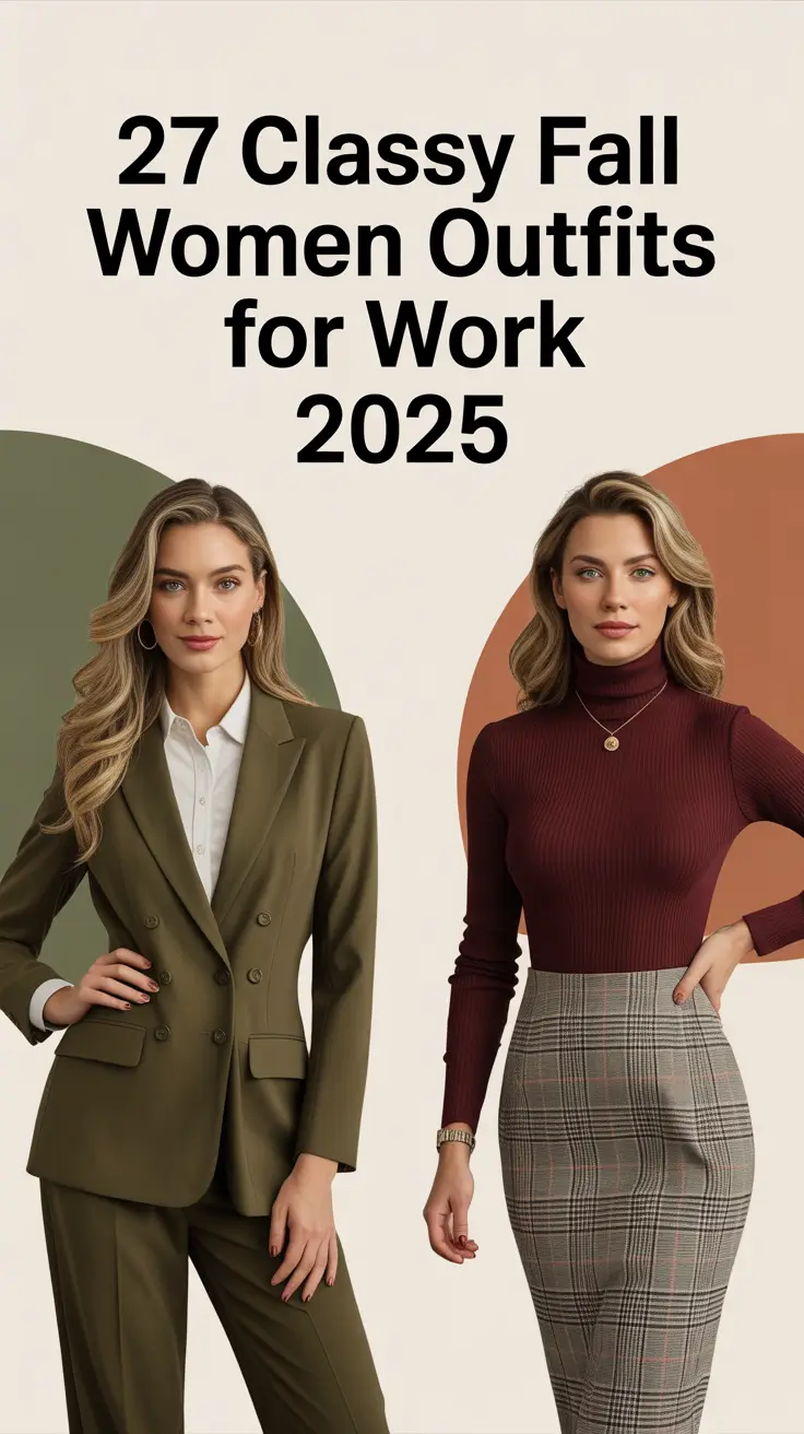 Classy Fall Women Outfits for Work 2025: Chic & Business Casual Looks for Every Style