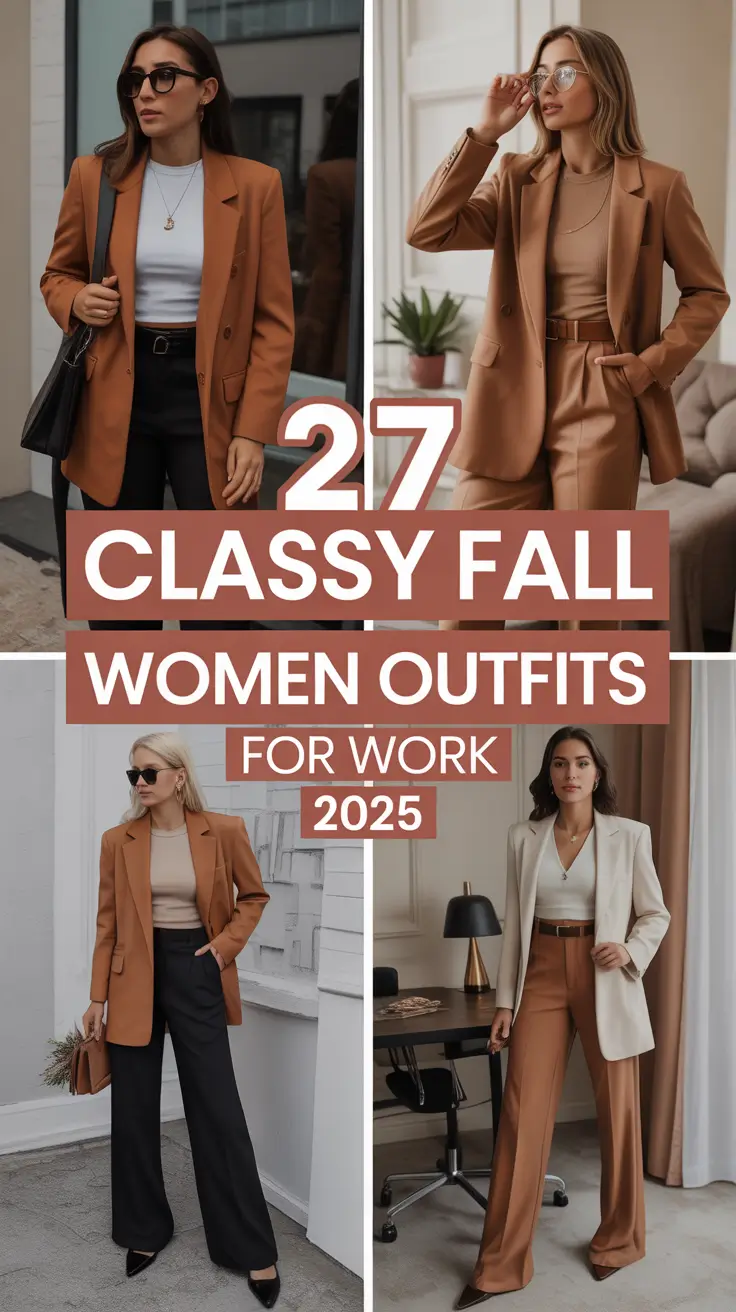 Classy Fall Women Outfits for Work 2025: Chic & Business Casual Looks for Every Style