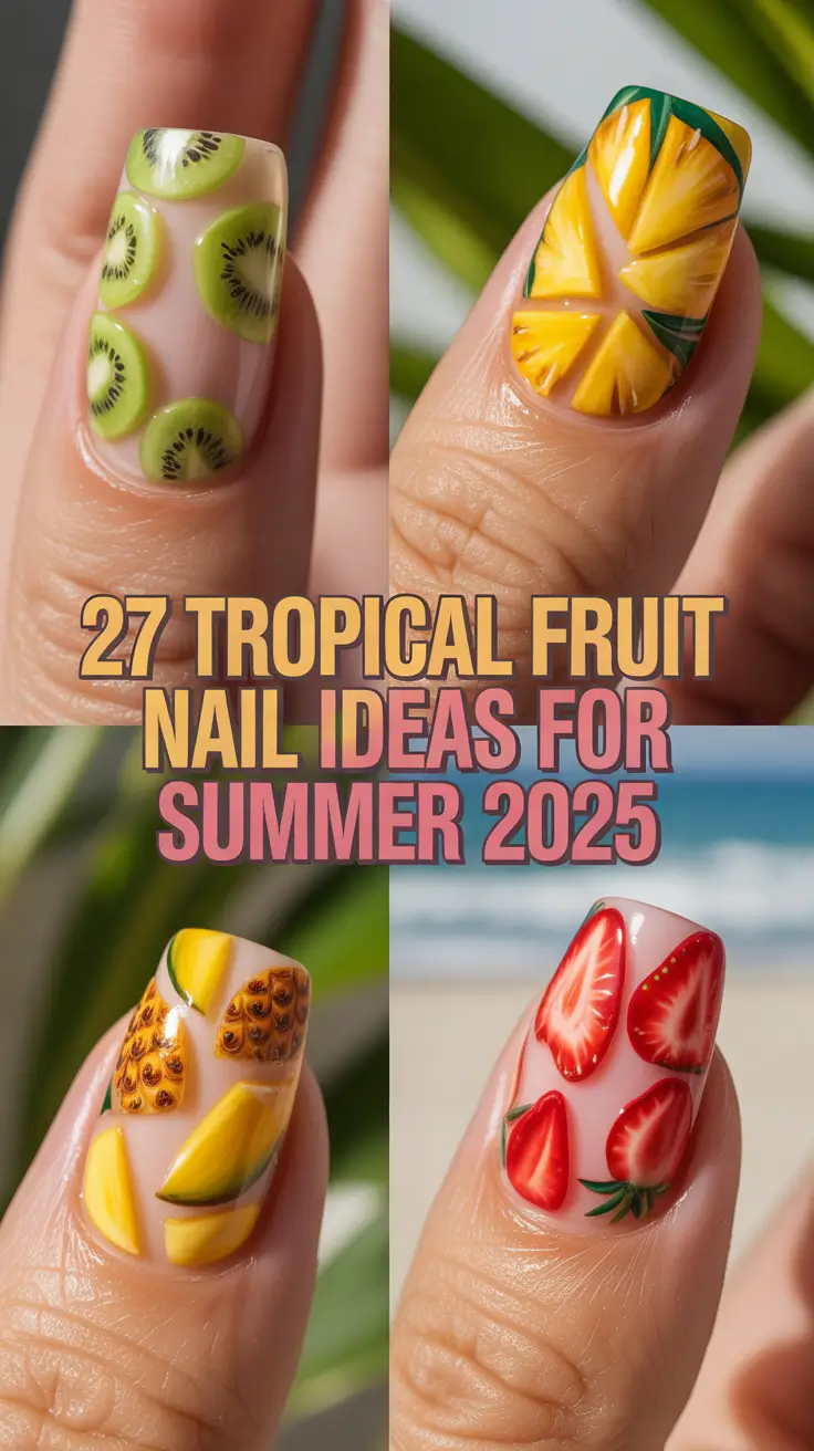 Tropical Fruit Nail Ideas for Summer 2025: Colorful Designs, Art Trends & Inspo to Try Now