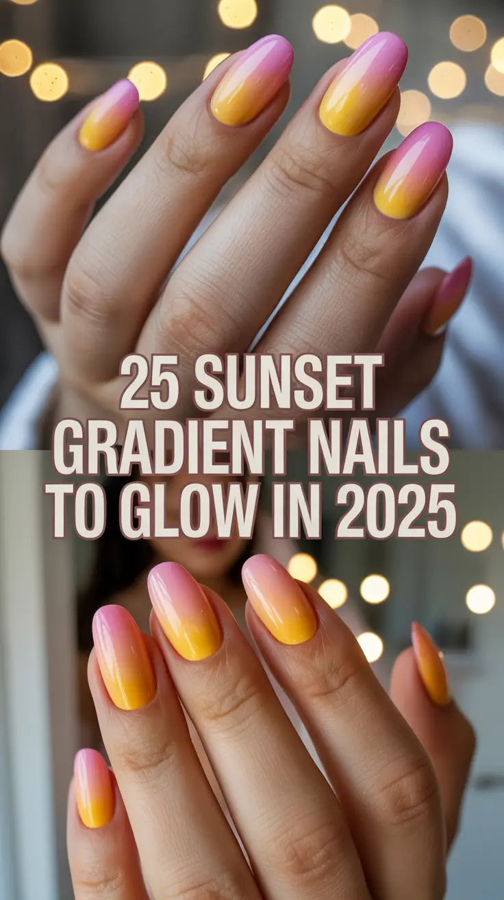 Sunset Gradient Nails to Glow in 2025: Ombre Chrome Looks That Light Up Your Summer