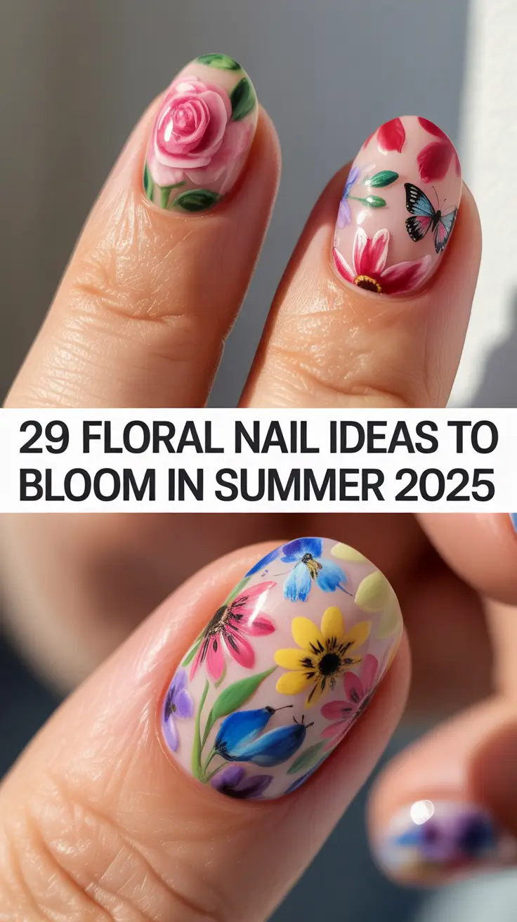 Floral Nail Ideas to Bloom in Summer 2025: The Cutest Pastel & Bold Looks to Try Now