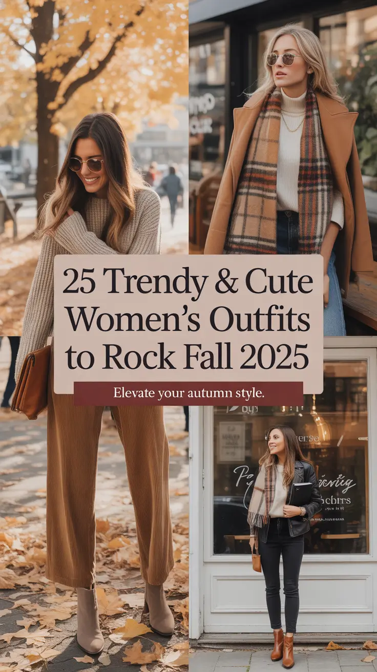 Trendy & Cute Women’s Outfits to Rock Fall 2025: Classy Looks & Casual Fashion Ideas