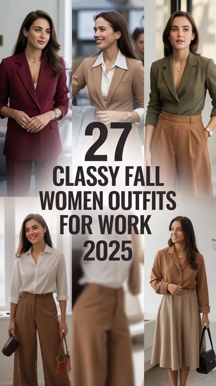 Classy Fall Women Outfits for Work 2025: Chic & Business Casual Looks for Every Style