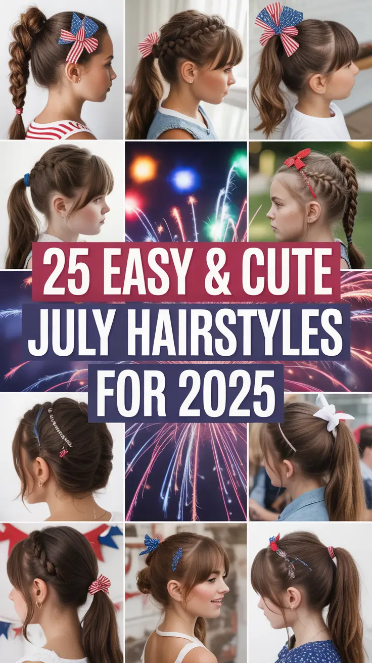 Easy & Cute July Hairstyles for 2025: Fun and Simple Looks for the 4th of July