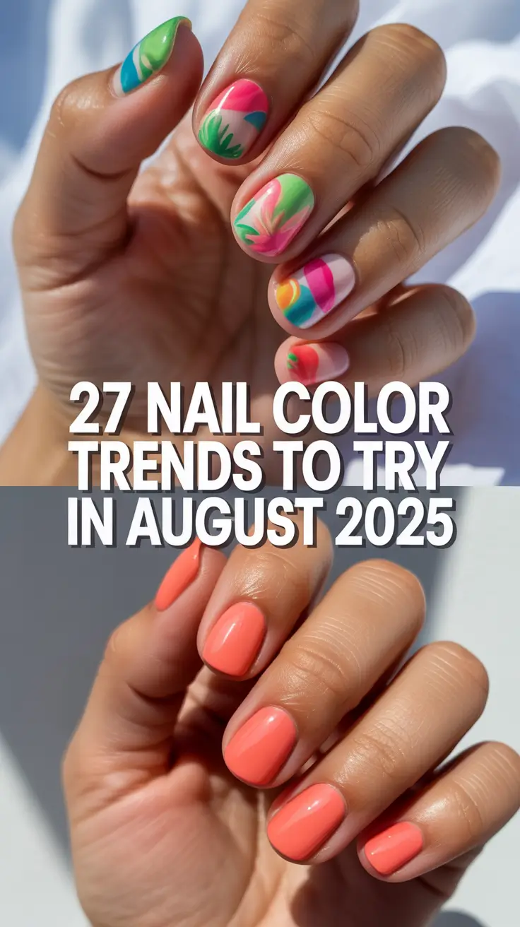 Nail Color Trends to Try in August 2025: Fresh Gel, Dip & Acrylic Inspo