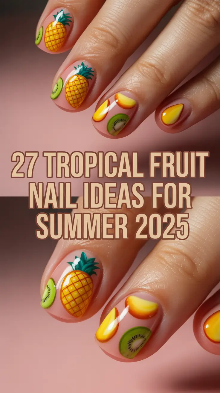 Tropical Fruit Nail Ideas for Summer 2025: Colorful Designs, Art Trends & Inspo to Try Now