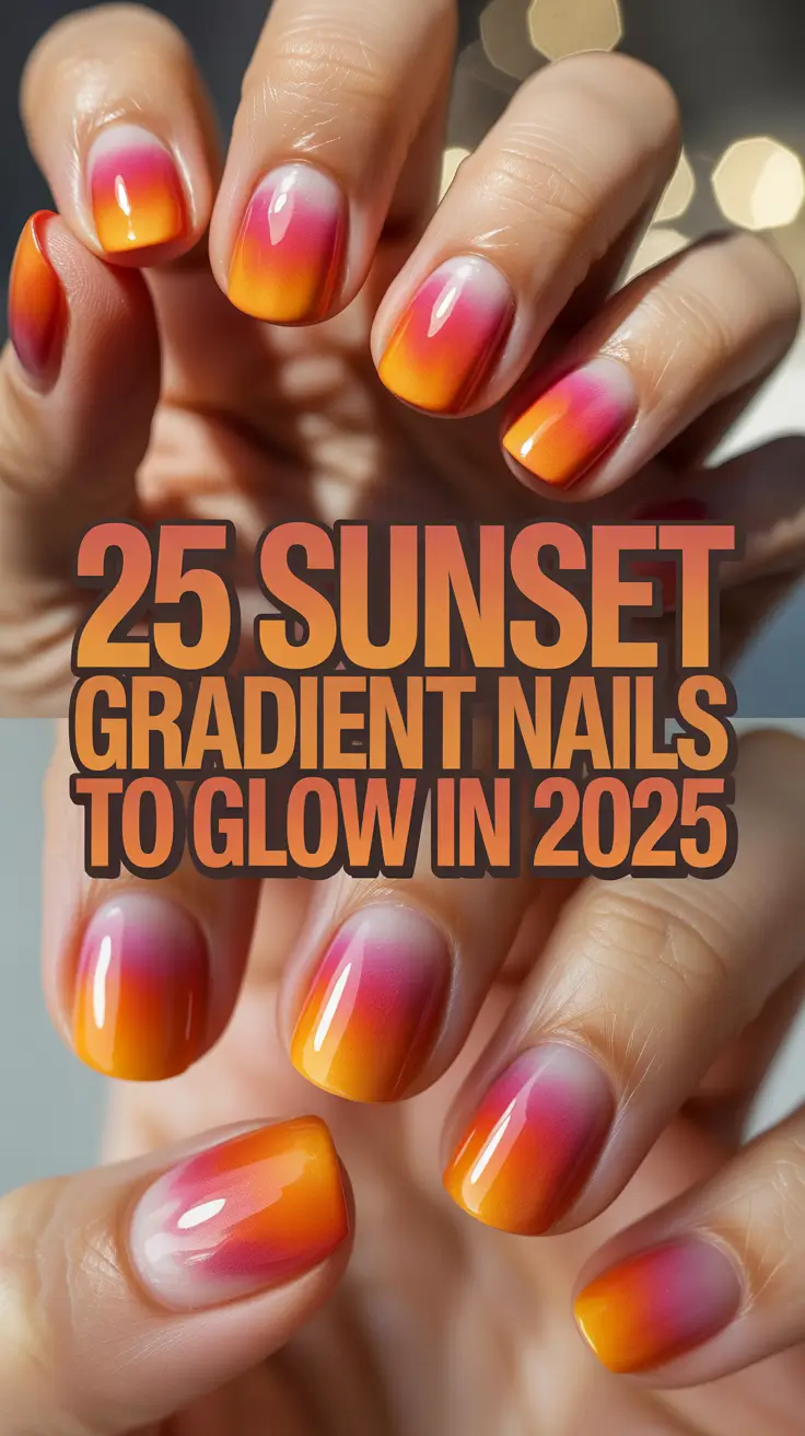 Sunset Gradient Nails to Glow in 2025: Ombre Chrome Looks That Light Up Your Summer