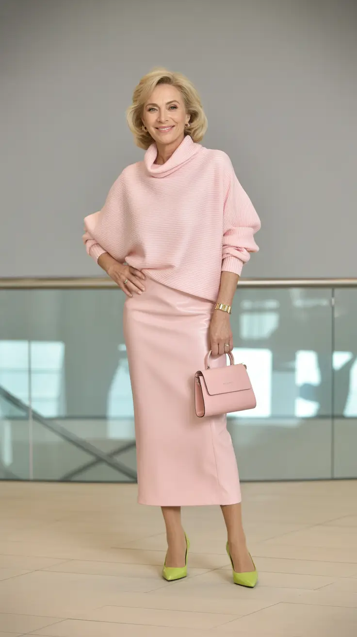 2025 fall outfits inspiration for women over 60 Powder Pink Uplift