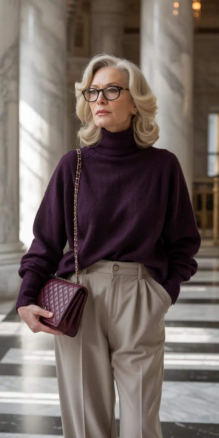 2025 fall outfits inspiration for women over 60 – Plum Cashmere & Sharp Pleats