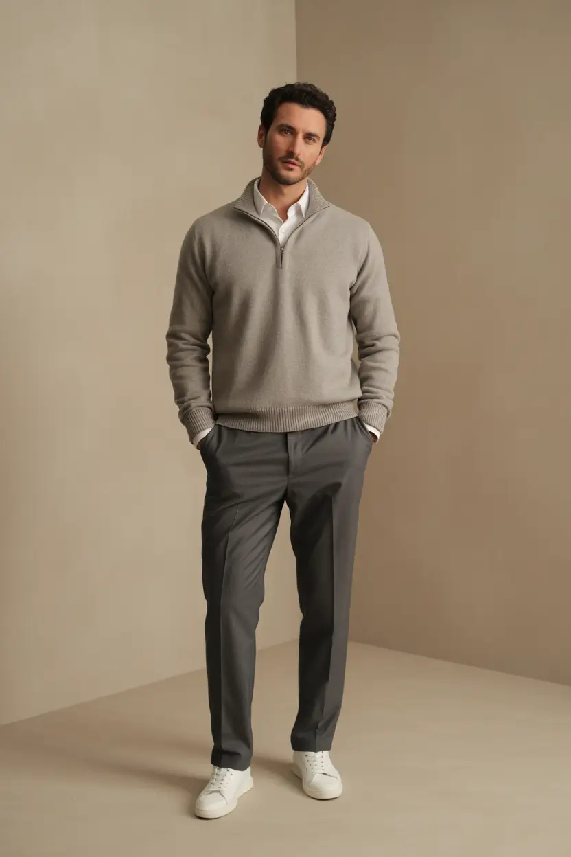 fall-business-casual-outfits-for-men-Modern-Minimalist-Uniform