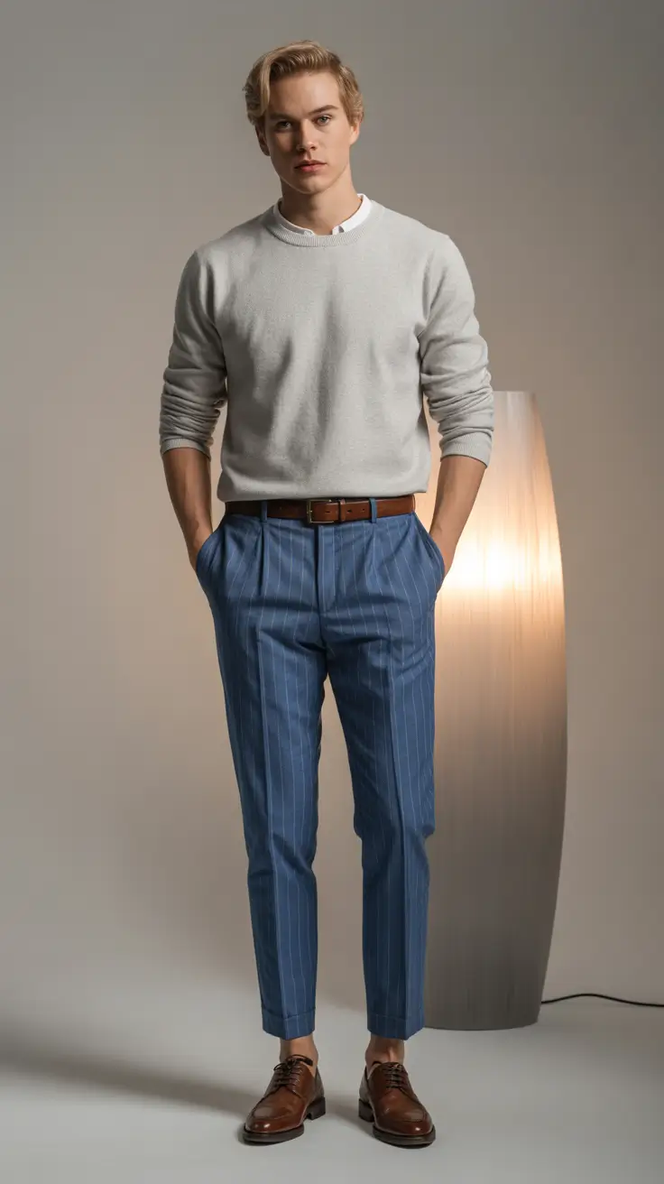 fall business casual outfits for men Soft Sweater, Bold Stripe
