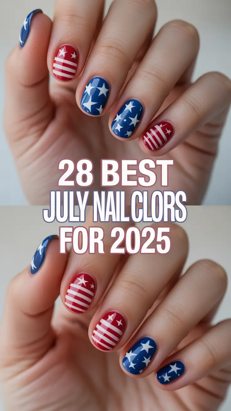 Best July Nail Colors for 2025: Stunning French Tip & Festive Design Ideas to Try Now
