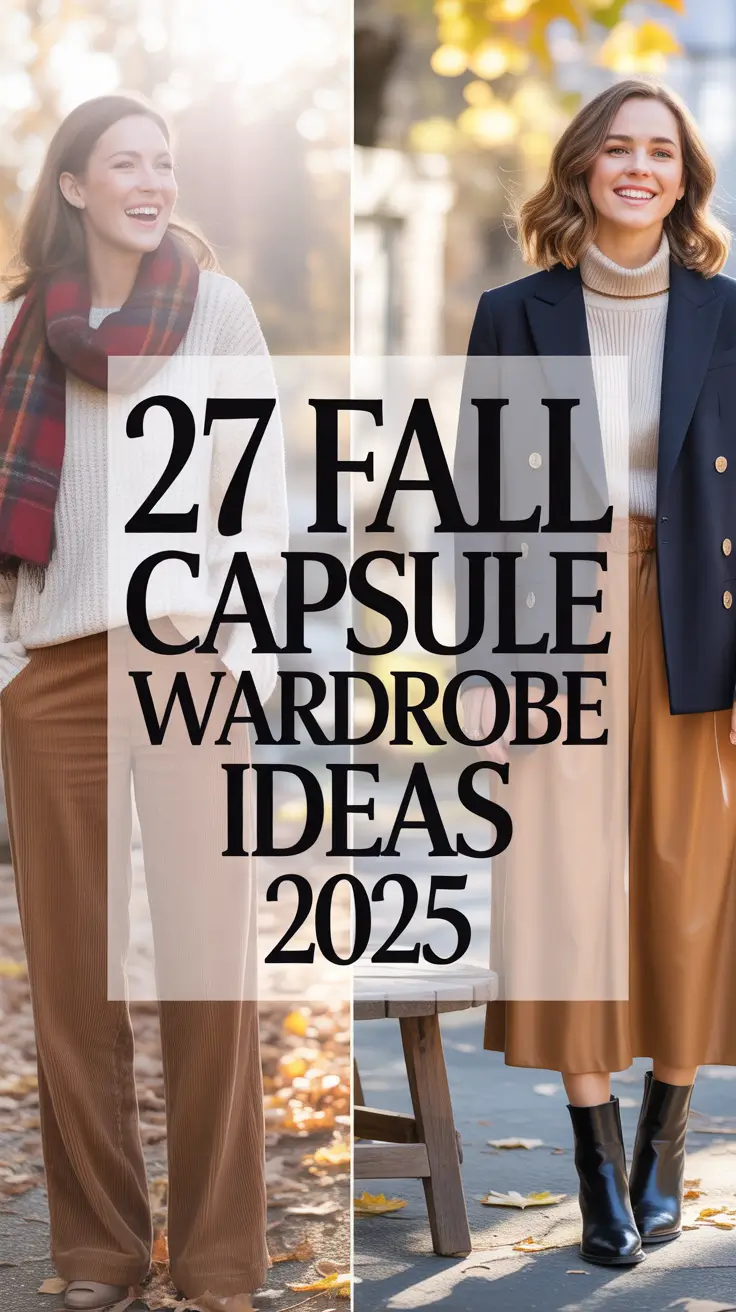 Fall Capsule Wardrobe Ideas 2025 for Women: Stylish, Comfortable, and Ready to Travel
