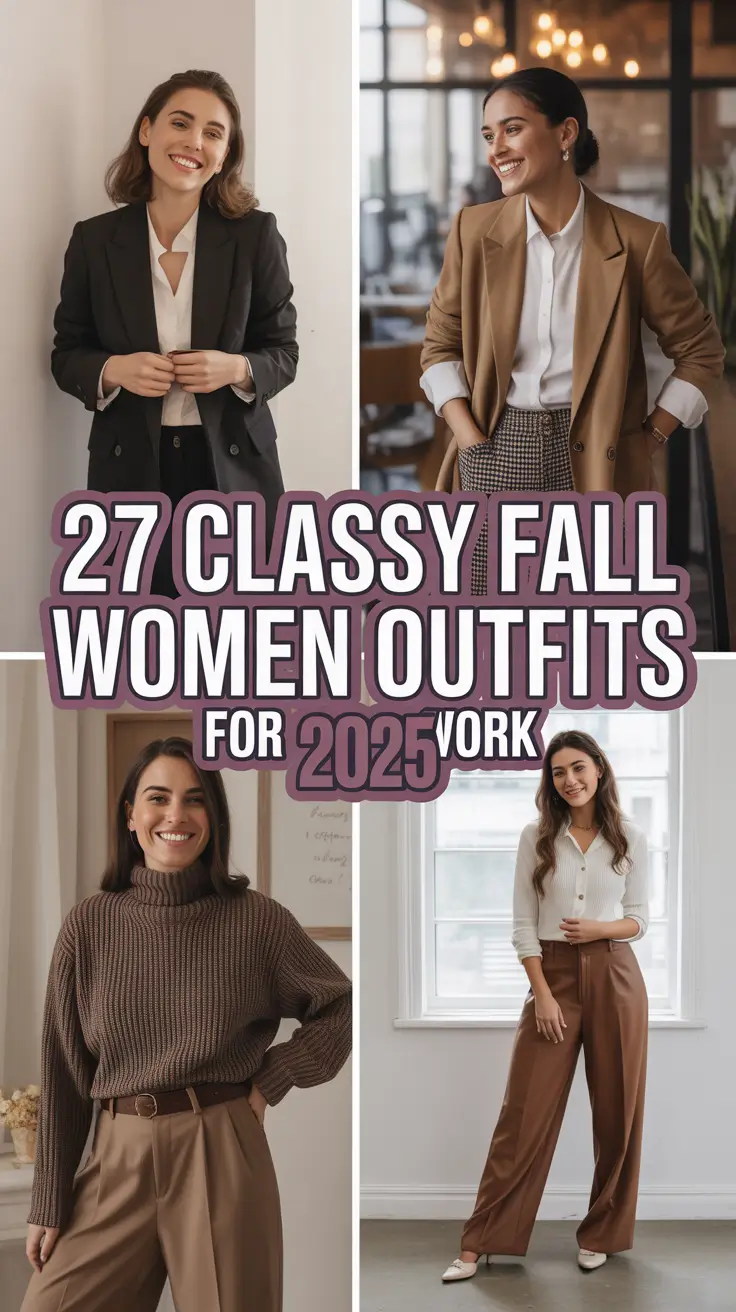 Classy Fall Women Outfits for Work 2025: Chic & Business Casual Looks for Every Style