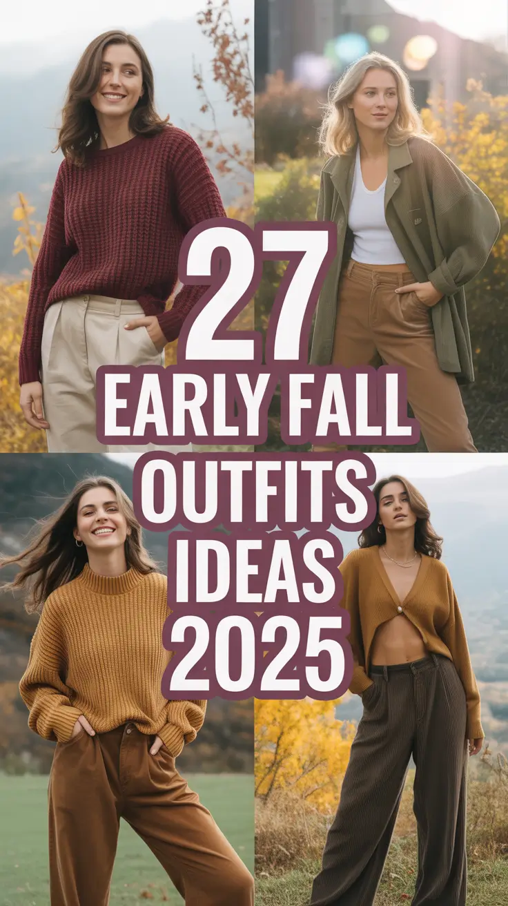 Early Fall Outfits Ideas 2025: Effortless Looks for Late Summer Casual Chic