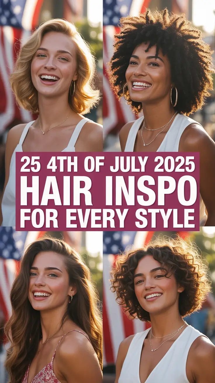 4th of July 2025 Hair Inspo for Every Style: Festive Looks for Women and Toddlers