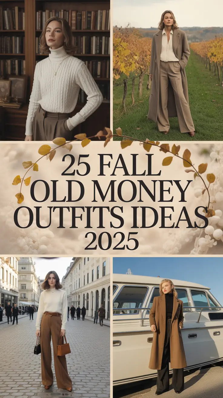 Fall Old Money Outfits Ideas 2025 to Look Classy, Cozy, and Chic This Season