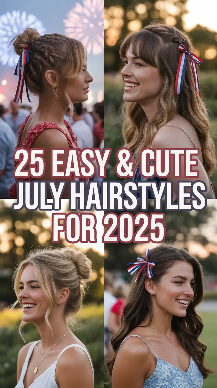 Easy & Cute July Hairstyles for 2025: Fun and Simple Looks for the 4th of July