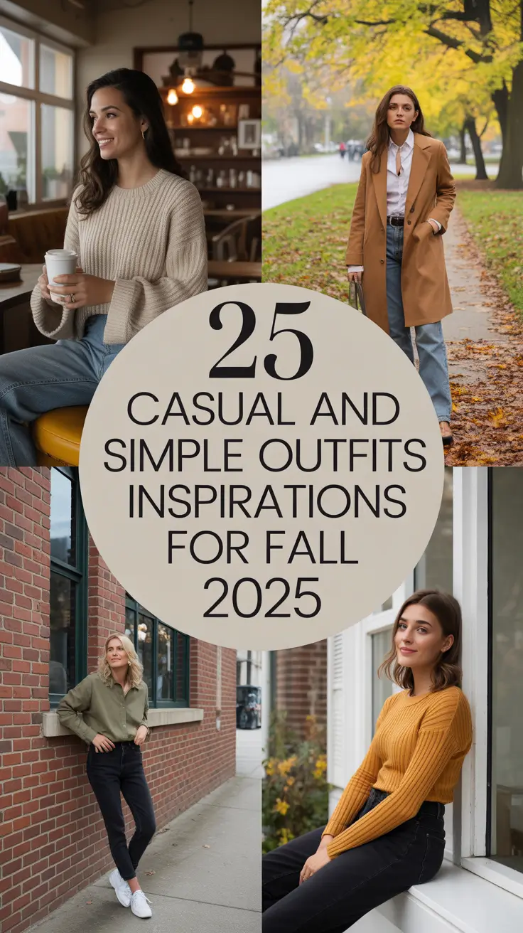 Casual and Simple Outfits Inspirations for Fall 2025 That Are Effortless, Chic, and Made for Real Life