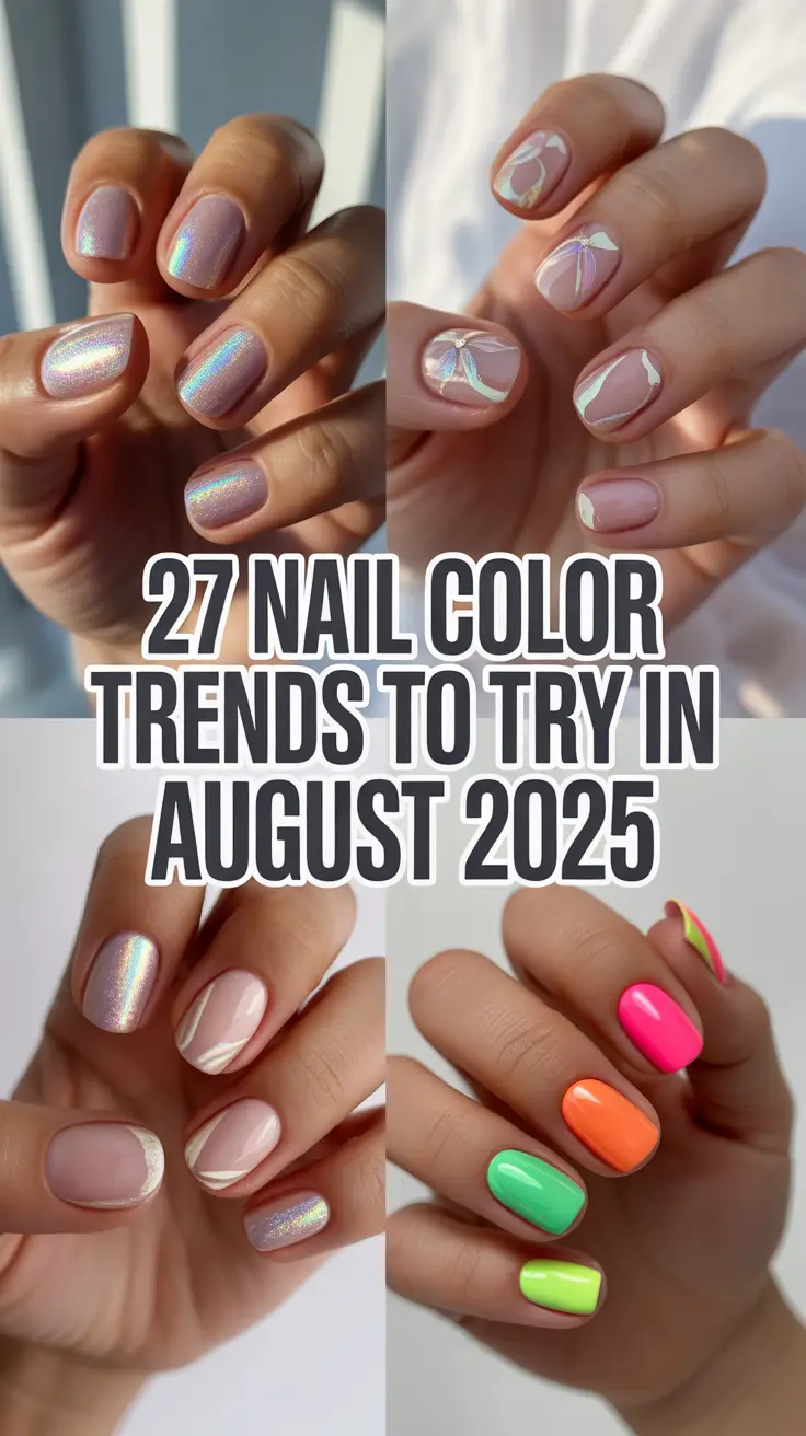 Nail Color Trends to Try in August 2025: Fresh Gel, Dip & Acrylic Inspo