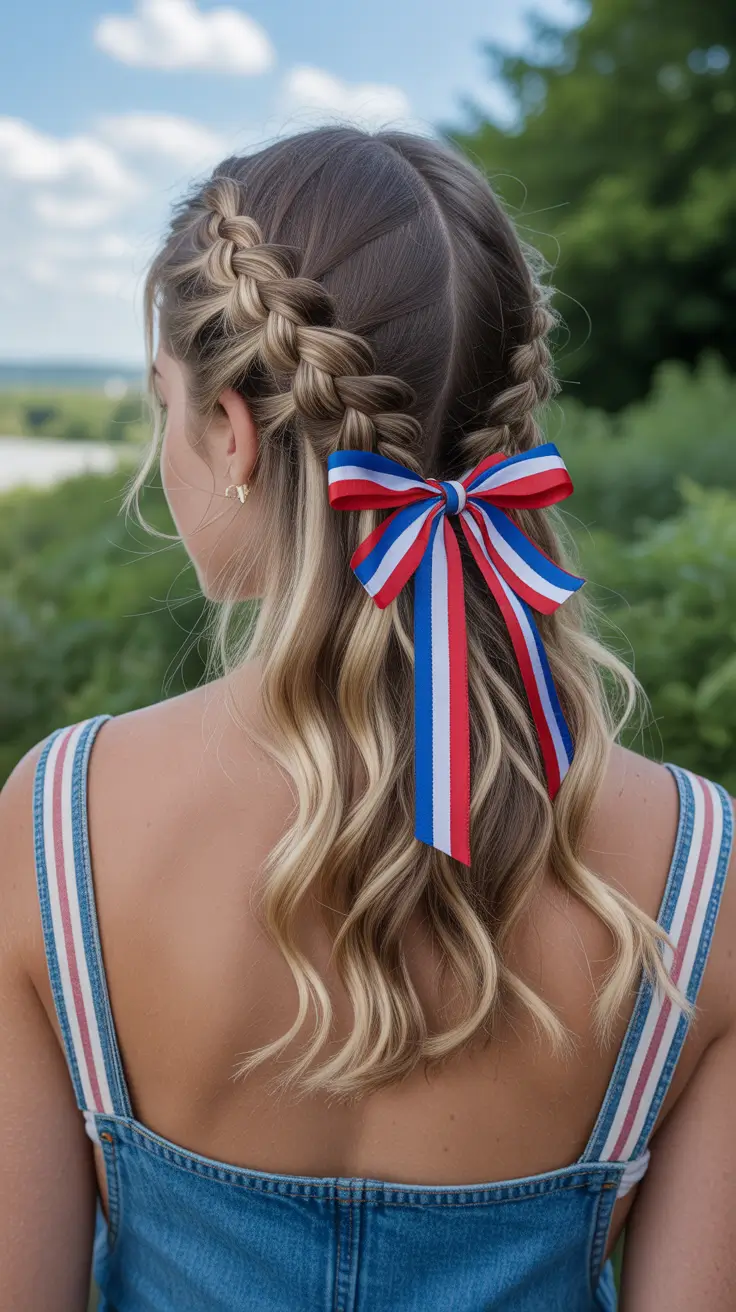 4th of July 2025 Hair Inspo for Every Style+Classic Braids with a Patriotic Pop