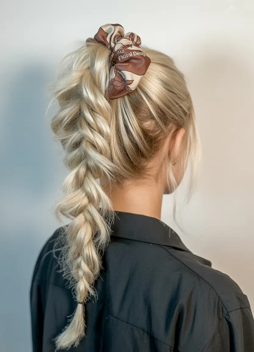 4th of July 2025 Hair Inspo for Every Style Scrunchie Braided Lift