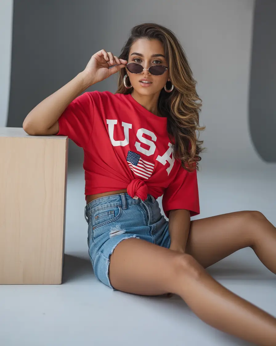 4th of July 2025 Outfits Easy & Cute ideas Tied-Up Confidence & Denim Ease