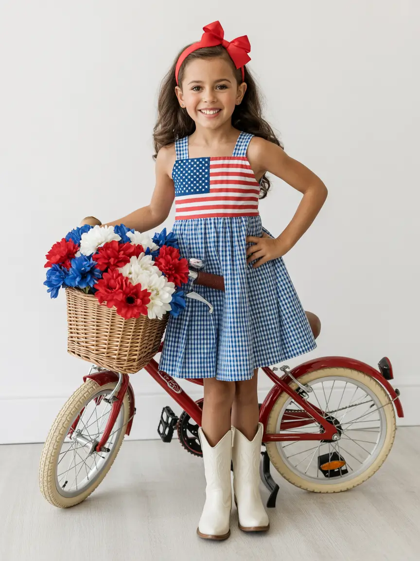 4th of July 2025 Outfits Easy & Cute ideas Gingham Picnic Glam Meets Americana Spirit